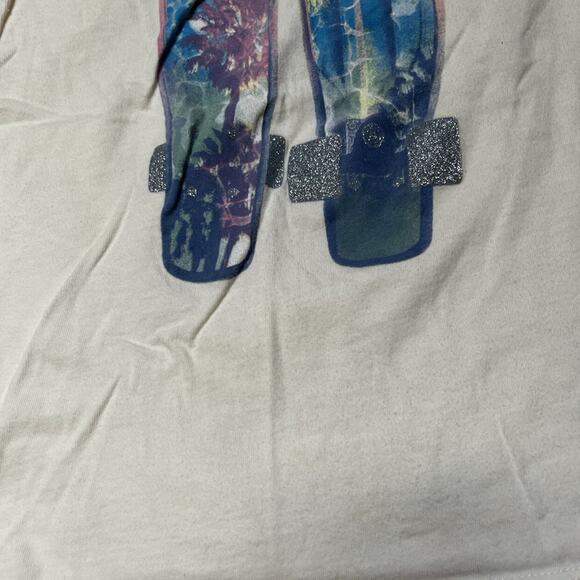 Old Navy Palm Tree Skateboard Graphic Tee Size 14/16 - Picture 4 of 6